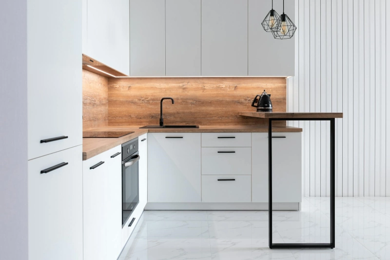 crédence de cuisine bois